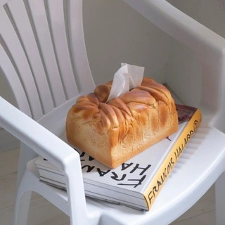 Hộp đựng khăn giấy bánh mì thực tế Mô phỏng bơ Bánh mì nướng Hình đàn hồi Đa chức năng Ngăn kéo giấy trang trí máy tính để bàn