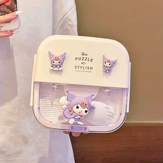 Hộp cơm trưa cách nhiệt kuromi ngăn học sinh hộp cơm trưa phong cách nhật bản nữ di động có thể vi sóng tươi giữ nhân viên văn phòng hộp cơm trưa k2