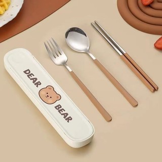 Bộ muỗng nĩa bằng thép không gỉ 304 tiện dụng cho đi du lịch