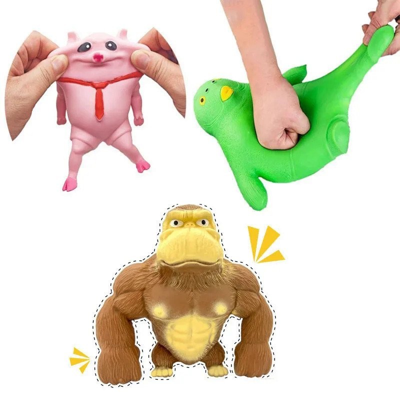 Big Giant Spongy Squishy Fidget Orangutan Antistress Toys Elastic Monkey Funny Gorilla Stress Relief Games Squeeze Toys for Kids