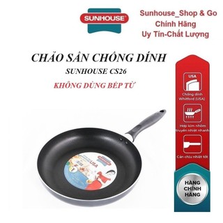 Chảo sần chống dính Sunhouse CS26 _Không dùng trên bếp từ