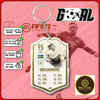 Móc khóa icon ibrahimovic, móc khóa thẻ legend - ☘️móc khóa thẻ cầu thủ☘️_đh