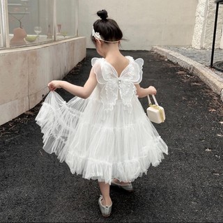 V382 - Váy Côn Chúa Đôi Cánh Trắng Thiên Thần Bé Gái