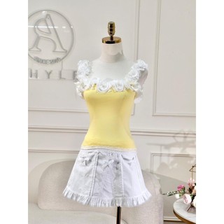 Set áo thun cuộn bèo chân váy TKCC ASHYLEY