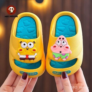 2024 hoạt hình mùa hè trẻ em đế mềm phù hợp với spongebob squarepants trẻ em hộ gia đình trong nhà slipp