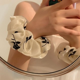 Daxingzhe Breeze Sợi Hoa Scrunchy Buộc Tóc Nữ Cao Cấp Cảm Thấy Đuôi Ngựa Scrunchy Pháp Buộc Tóc Dây Buộc Tóc