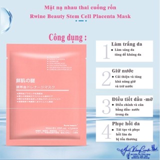 Mặt nạ nhau thai tế bào gốc Rwine Beauty Stem Cell Placenta Mask 40ml - MK