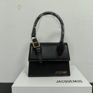 2024 Phong Cách Mới jacquemus Phong Cách Pháp 17cm Niche Thiết Kế Màu Trơn Thời Trang Phù Hợp Với Túi Đeo Vai Di Động Đeo Ngang Nhỏ Túi Vuông