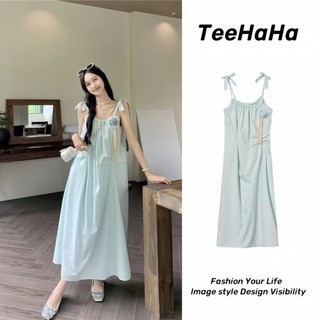  Váy 2 dây trễ vai Váy đi biển Đầm hai dây bigsize nữ Đi Biển Kỳ Nghỉ Phong Cách Váy Nữ Mùa Hè Suspender Đầm Du Lịch Đi Biển Váy Dài 