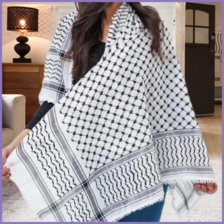 Khăn quàng cổ Ả Rập 54X54 Inch Hirbawi Keffiyeh Khăn choàng Palestine mềm Ả Rập Keffiyeh Bandana dành cho đầu Cổ Nam Nữ nota2vn