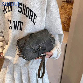 Túi đeo chéo nữ SHIHUI, denim mới, túi đeo vai cổ điển đơn giản
