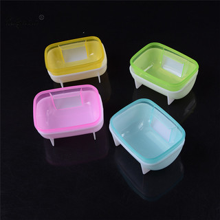 Eshylala Thú Cưng Hamster Phòng Tắm Tắm Cát Phòng Xông Hơi Bồn Cầu Lồng Cát Tắm Nhựa Trong Suốt Eshylala