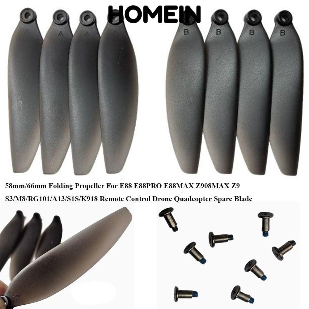 Phụ tùng máy bay không người lái điều khiển từ xa HOMEIN, Lưỡi cánh quạt gấp 58mm / 66mm màu đen, Lư