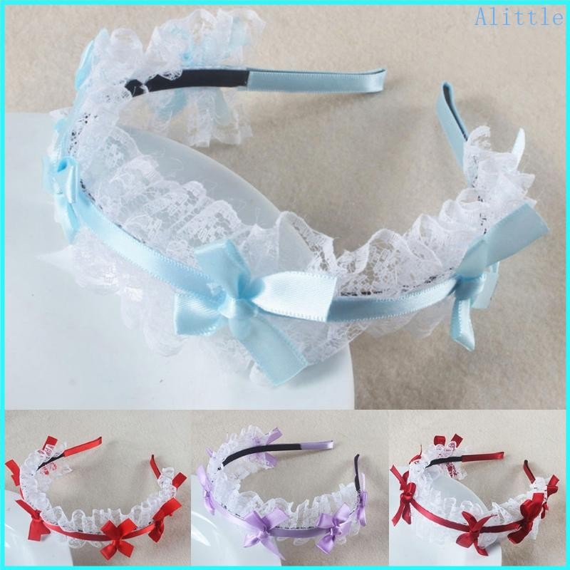 Alia Ruffle Ren Băng Đô Cho Nữ Ruy Băng Mũ Cosplay Phụ Kiện Tiệc