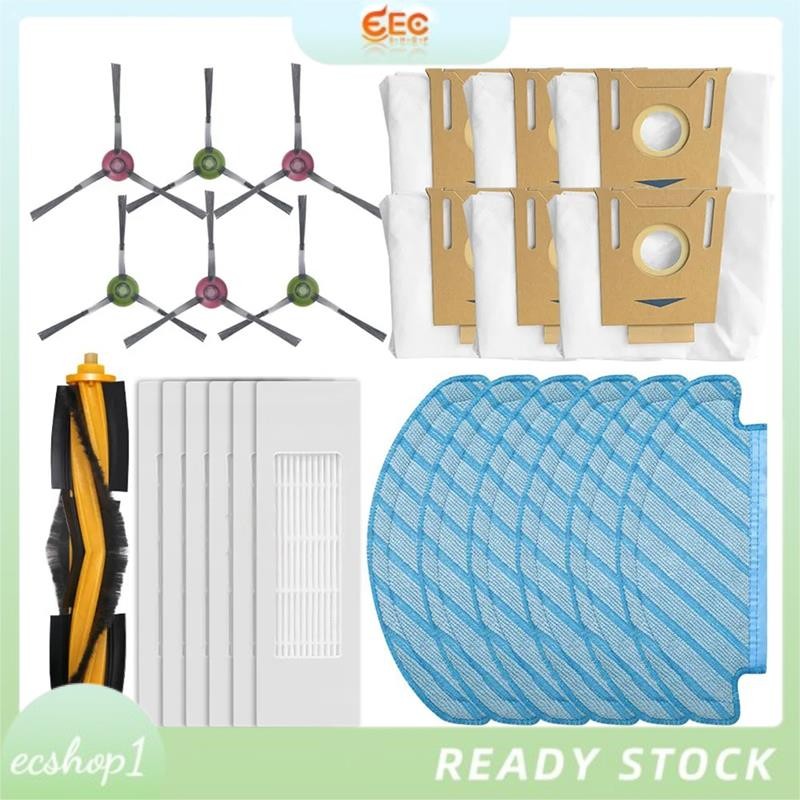 [ecshop1.ph] Dành Cho Ecovacs Deebot N10 / N10 Plus Bàn Chải Bên Chính Hepa Lọc Lau Nhà Vải Túi Bụi 