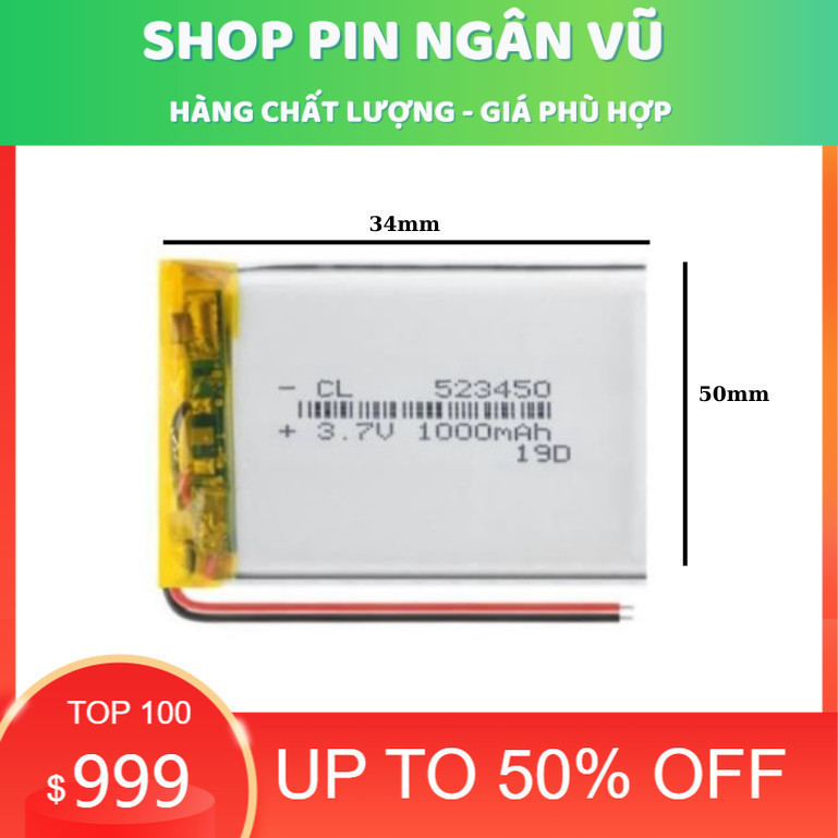 [Chính hãng] Pin sạc Lipo 3.7V Dung Lượng Từ 40-15000mAh có mạch bảo vệ, pin cho tai nghe, đồng hồ