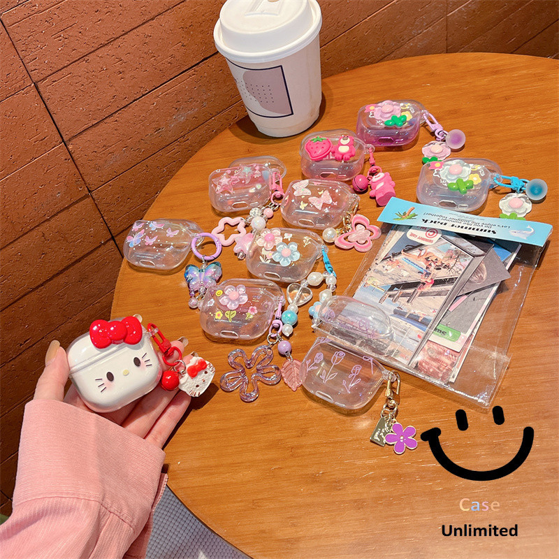 Áp dụng cho:HOCO EW78 Case ốp tai ng Dành cho Vỏ tai nghe Độ dốc đầy màu sắc DIY cá tính nơ mèo hoa