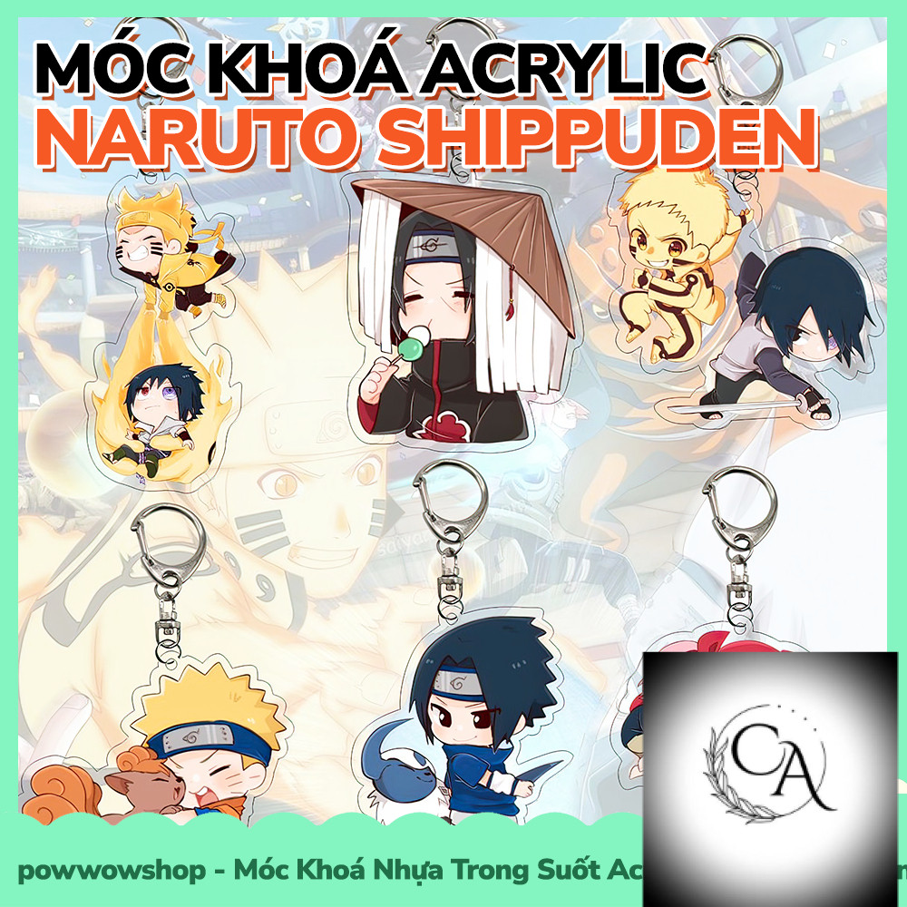 [Sẵn VN - Hỏa Tốc] Móc Khoá Nhựa Trong Suốt Acrylic Phong Cách Nhân Vật Anime Manga Naruto Shippuden