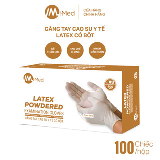 Găng tay cao su y tế Imed Latex có bột 4.9g 100 chiếc/hộp