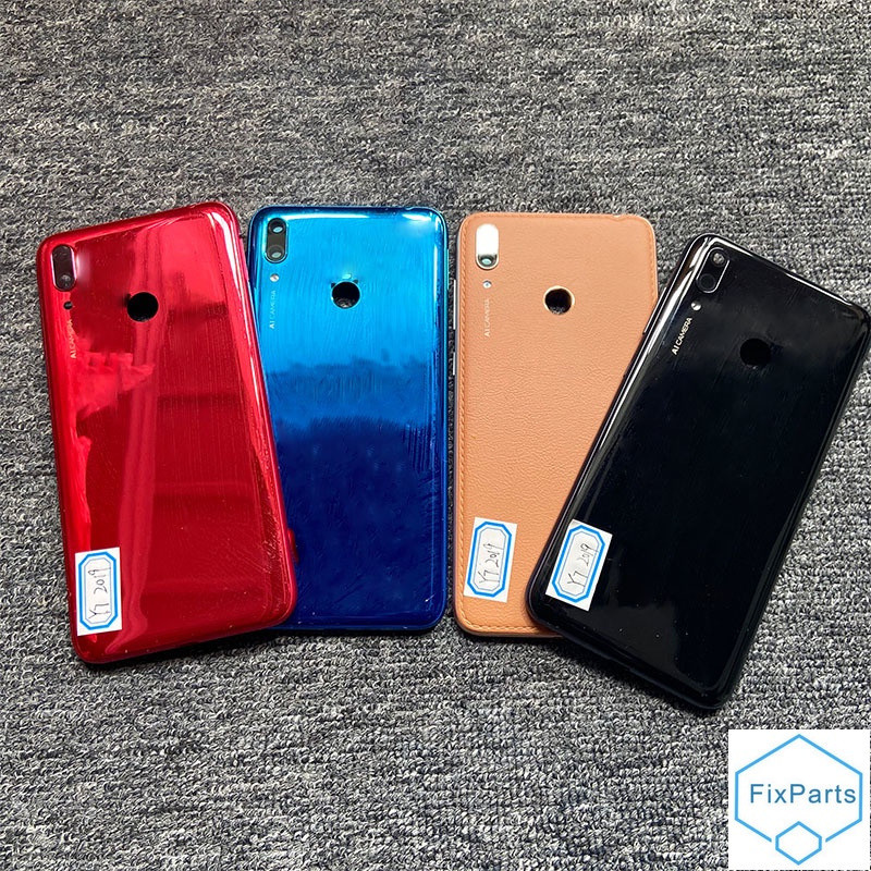 6.26 "Dành Cho Huawei Y7 2019 Vỏ Pin Mặt Sau Vỏ Cửa Sau Ống Kính Máy Ảnh Y7 Prime Pro 2019 DUB-LX1 L