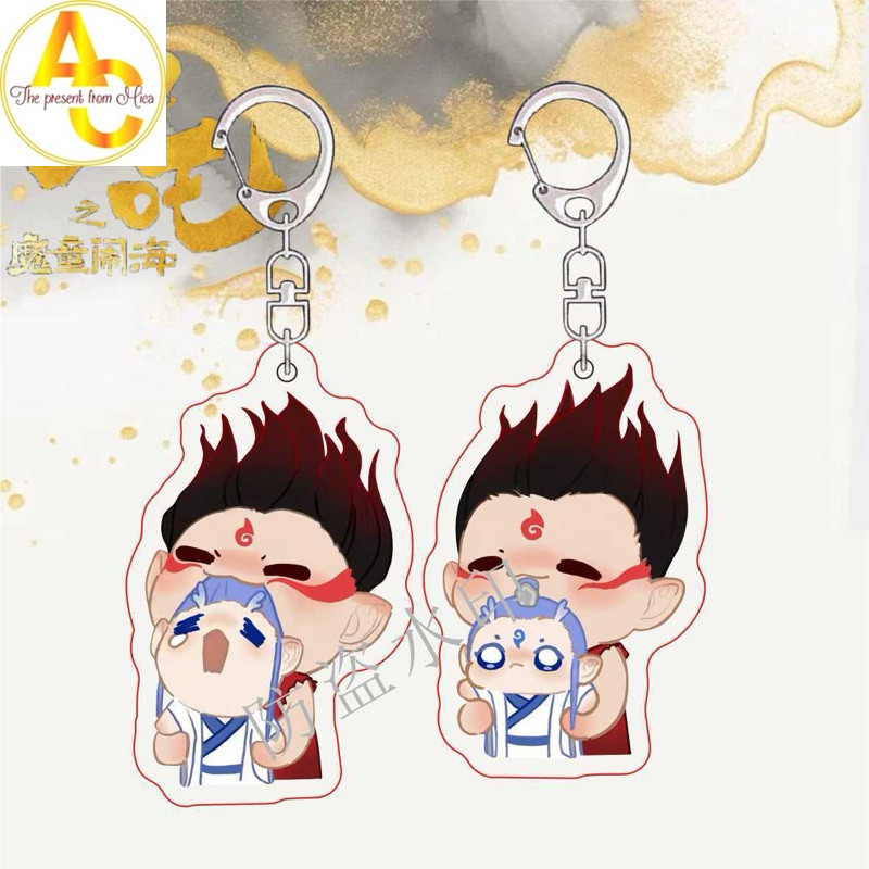 Móc khoá Na Tra 2 Ma Đồng Náo Hải nhân vật Na Tra Ngao Bính chibi đáng yêu