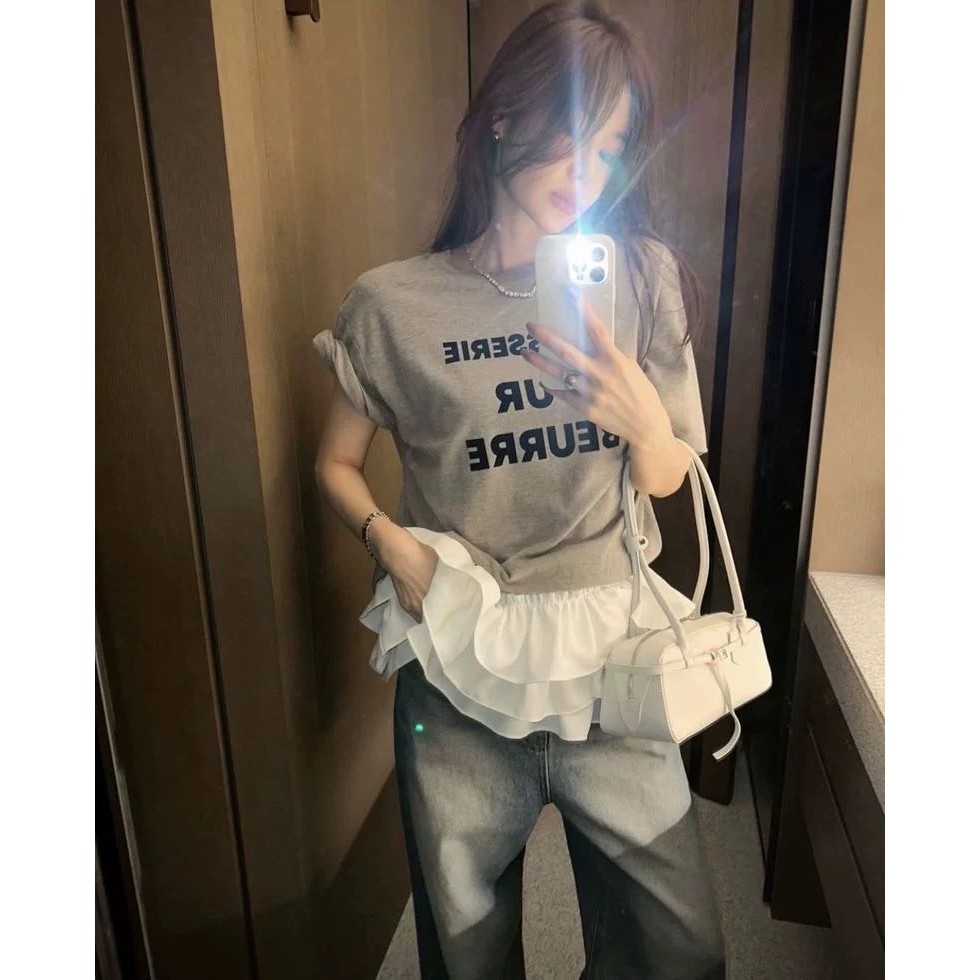 [SR-STUDIO]BALANCE Partysy Kiểu dáng tương tự, áo vest dài vừa có viền bánh, OKGT