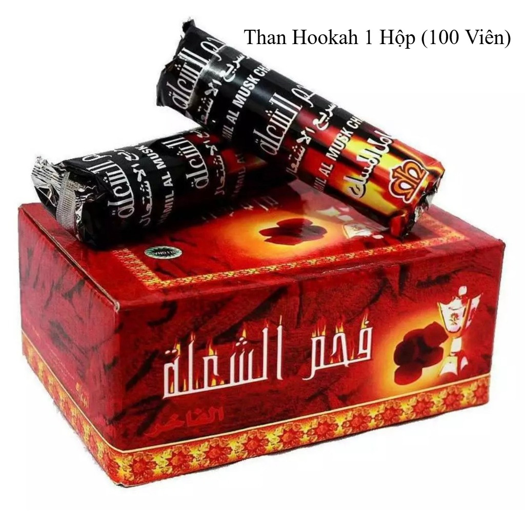 Than Hookah 1 Hộp (100 Viên) Than Đốt Trầm Hương Không mùi, Không Khói An Toàn Với Sức Khỏe