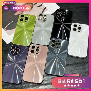 [CÓ LOGO] Ốp Điện Thoại Aurora Ánh Kim Bảo Vệ Cam Siêu Đẹp Cho IPhone 11/12/13/14/15 PLus, Pro, Promax