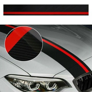 5d sợi carbon đua xe đua sọc phía trước hood decal bọc miếng dán di động