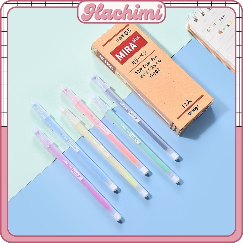 Bút mực gel Mira cute, bút viết calligraphy ngòi 0.5mm nhiều màu dễ thương B4