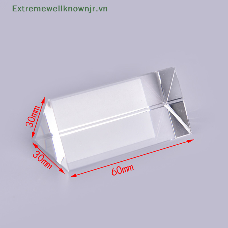Ervn 30 * 30 * 60mm Lăng kính hình tam giác BK7 Lăng kính quang học Vật lý thủy tinh Giảng dạy khúc xạ HOT | BigBuy360 - bigbuy360.vn