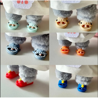 Giày Labubu Dép hoạt hình cá mập dễ thương Dép thay búp bê 17cm