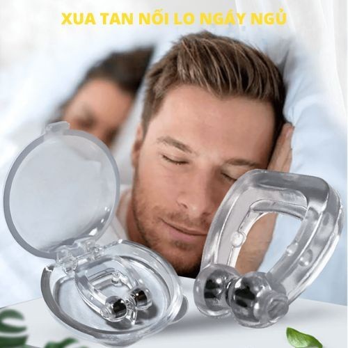 Kẹp Mũi Chống Ngáy Khi Ngủ Bằng Sillicon Giúp Điều Hòa Hơi Thở Cho Nam Nữ, Cải Thiện Giấc Ngủ Ban Đê