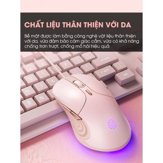  Chuột máy tính có dây TEKKIN INPHIC B8 cute silent không tiếng ồn 6 nút bấm 8800 DPI gaming có app điều chỉnh game 