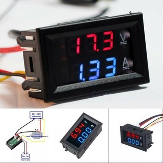 -dual led 3 chữ số dc 100v 10a vôn kế ampe kế ampe kế ampe điện áp đồng hồ đo điện áp
