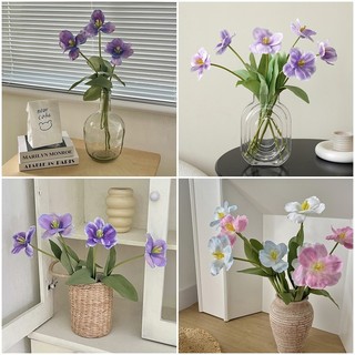Đơn Nhân Tạo Hoa Ins Mô Phỏng Hồng Tulip Đạo Cụ Ảnh Trang Trí Nhà Để Bàn Trang Trí