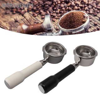 Nitrogen071 58mm portafilter không đáy thép không gỉ 2 tai tay cầm thoải mái phụ kiện máy pha cà phê cho gaggia bé tiến hóa ution