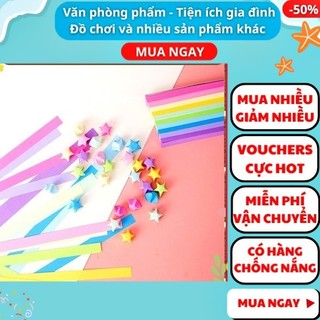 Giấy gấp sao thủ công 5 cánh may mắn⭐Giấy gấp sao 5 cánh trang trí trong nhà , Aplusmart