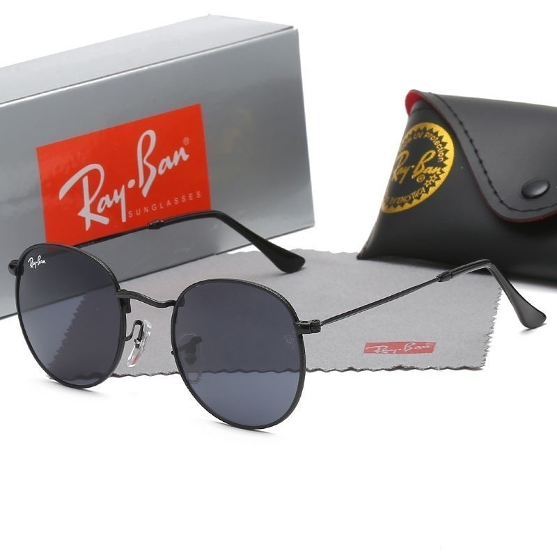 Kính râm cổ điển thời trang RayBan 3447 dành cho nữ / kính râm gọng mặt nhỏ / kính râm phim nhiều màu sắc thoải mái / khung kim loại chống chói