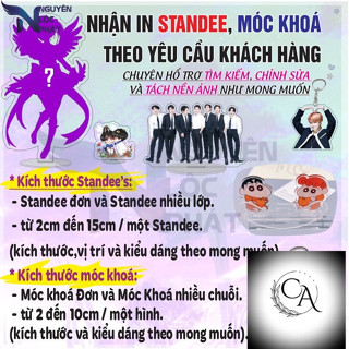 Mô hình Standee - Móc Khoá Mica Arylic nhận vật Anime Manga - Kpop - In Theo Yêu Cầu 2cm - 15cm