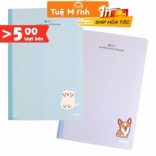Vở Klong B5 200 trang VPPTUEMINH Caro 5x5 Ms 836 [Chọn Màu] may dán gáy bìa Pastel, cuốn tập sổ Klong