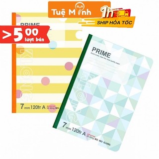 Vở Klong 120 trang  kẻ ngang-Line may dán gáy Prime, sổ học sinh KLong MS 893