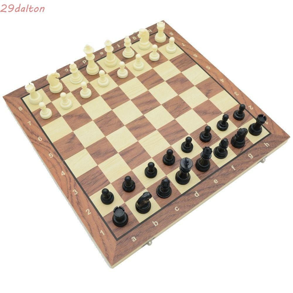 Bộ trò chơi cờ vua giáo dục DALTON, Bàn cờ Cờ vua quốc tế bằng gỗ nguyên khối, King Delicate Bộ cờ vua quốc tế tiêu chuẩn có thể gập lại Bộ cờ vua
