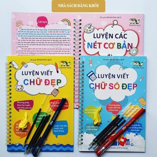 Sách - bộ 3 quyển luyện viết thần kỳ tự xóa - tập viếp thần kỳ tự xóa - luyện chữ đẹp (tập tô tự xoá