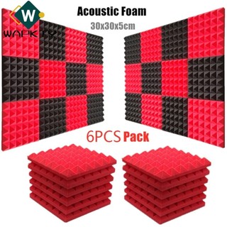 6 Tấm ốp tường âm thanh, Tấm xốp cách âm bảo vệ nêm, Tấm cách âm hấp thụ Gạch cách âm Bọt biển Vật liệu trang trí bảng tường cách âm