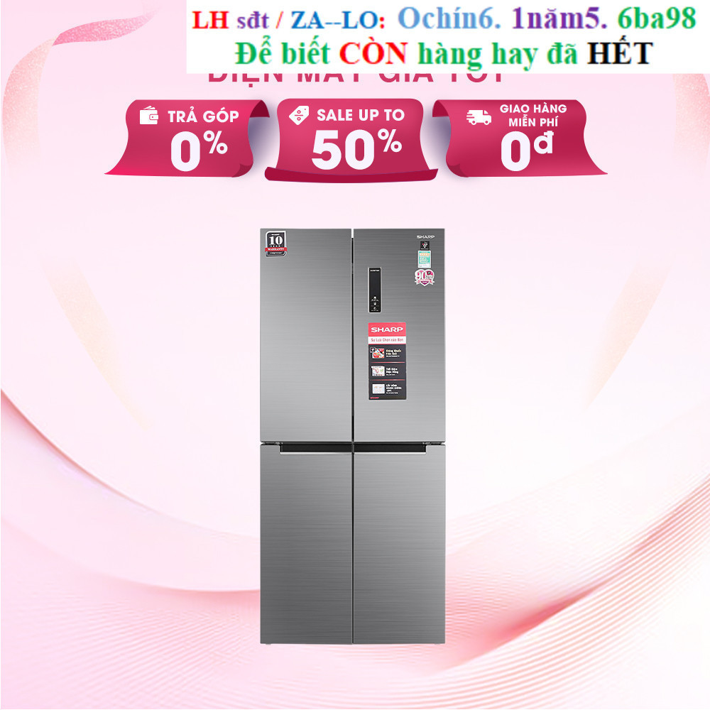 Rẻ Tủ lạnh Sharp Inverter 401 lít Multi Door SJ-FXP480V-SL - Hàng Chính Hãng