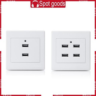 Bộ sạc GODD Bộ chuyển đổi nguồn cắm Ổ cắm điện nối đất Bộ sạc tường sạc 2 4 cổng USB Gắn tường Socke
