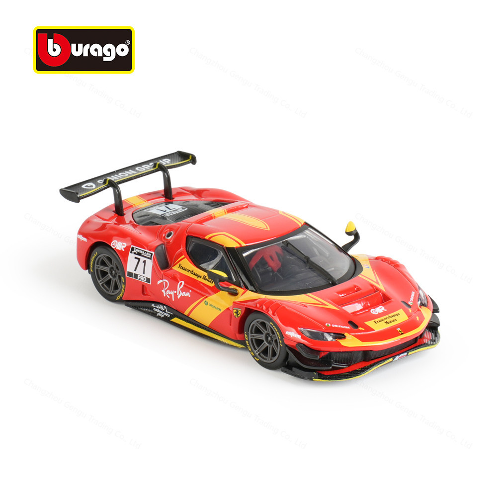 Bburago 1: 43 Ferrari 296 GT3 Tĩnh Die Cast Xe Sưu Tập Mô Hình Đua Xe Đồ Chơi