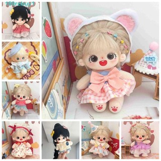 Rebuy1 búp bê cotton 20cm, búp bê cotton thần tượng nhồi bông mềm, đồ chơi búp bê sang trọng anime dễ thương pp cotton không có thuộc tính búp bê phụ kiện búp bê