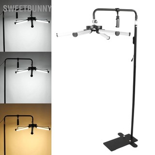Sweetbunny đèn sàn led có thể điều chỉnh độ sáng 3200‑5600k làm đẹp tháo rời nhiệt 7 màu với 6 bóng đèn 100‑240v